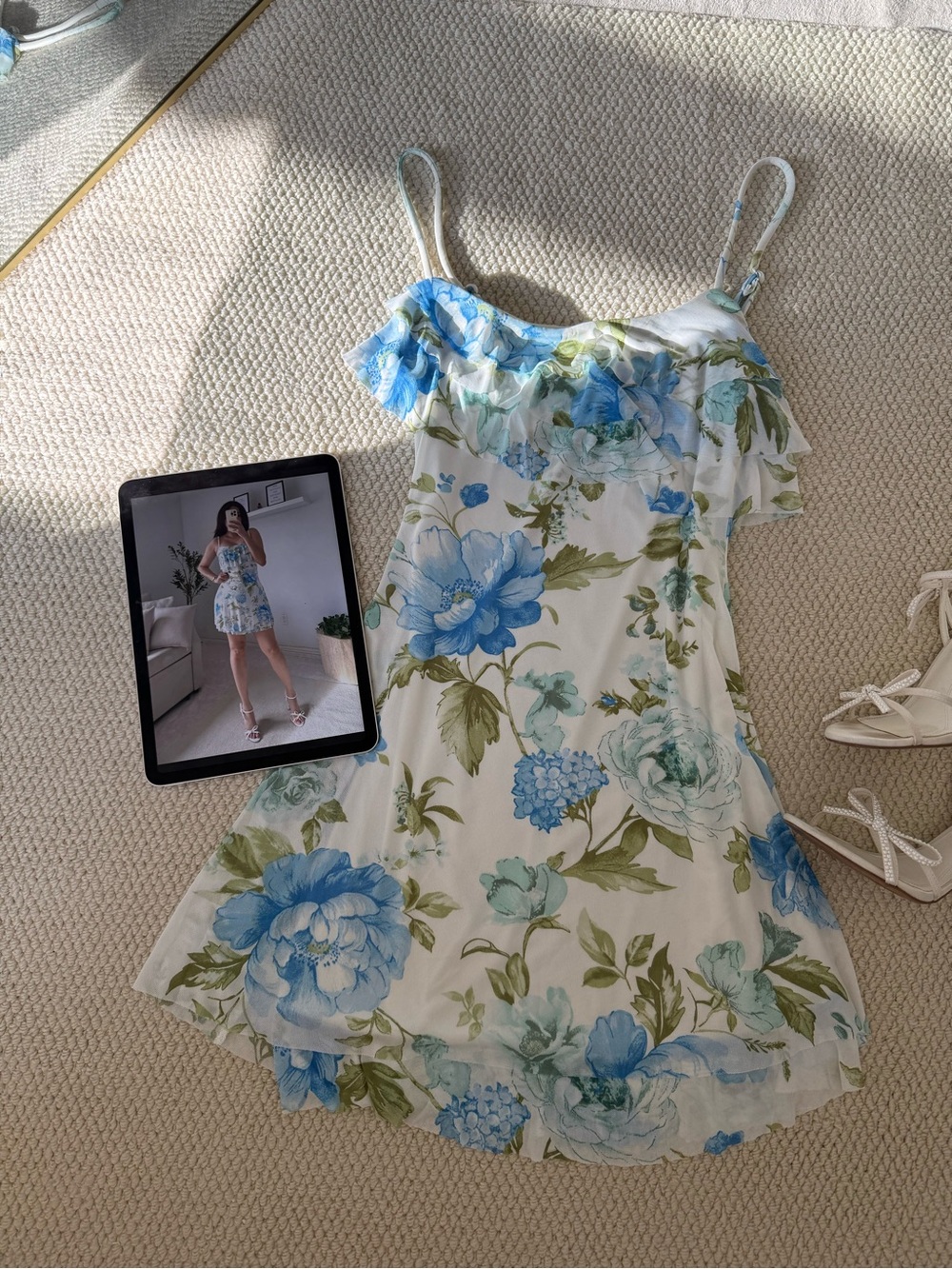 Floral Ruffle Mini Dress - Picture 4 of 9